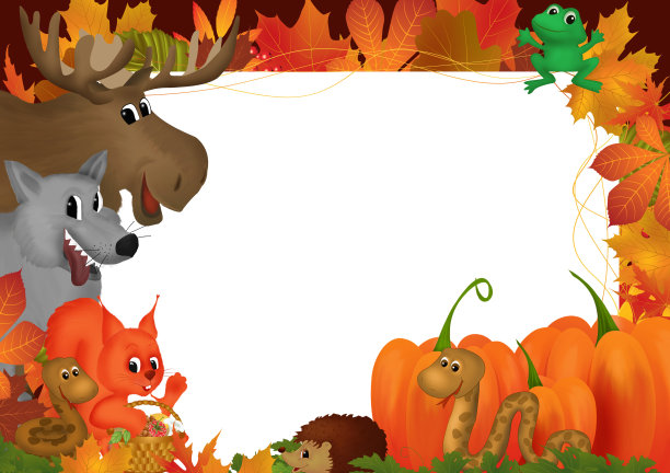 可爱的秋天背景的孩子图片下载