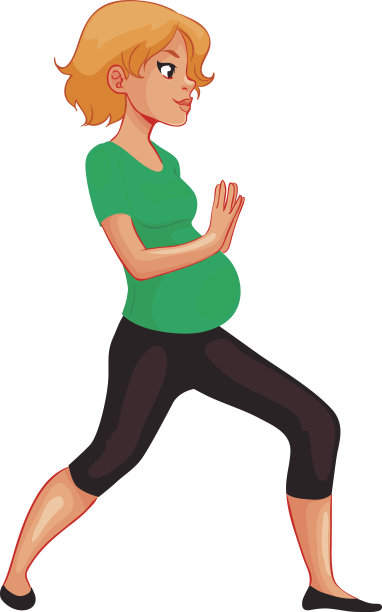 美丽的孕妇在各种瑜伽姿势图片下载