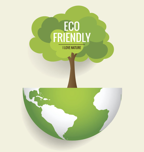 生态友好。以树为背景的生态学概念。图片下载