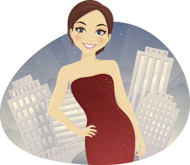 女人穿红衣服图片下载