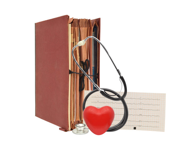 红心听诊器档案文件夹图片下载