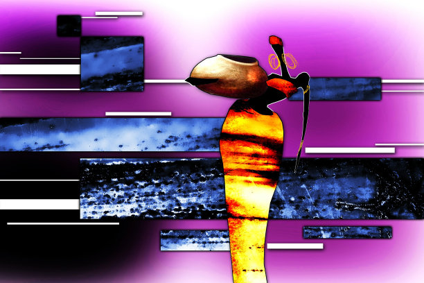 非洲民族复古插图图片下载