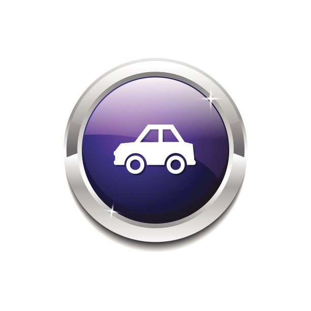 停车紫色矢量图标设计图片下载