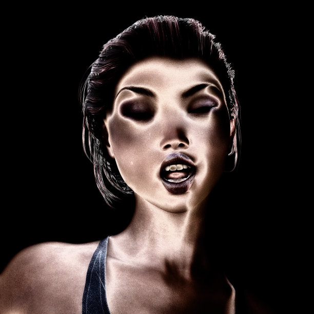 面部表情的数字插图图片下载