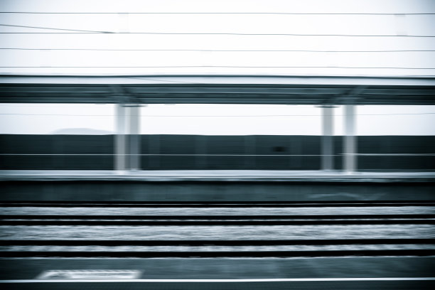 铁路站台模糊视图图片下载