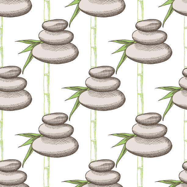 素描水疗中心模式图片下载