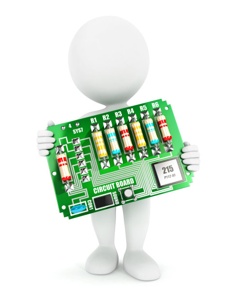 3d白人电子电路板图片下载