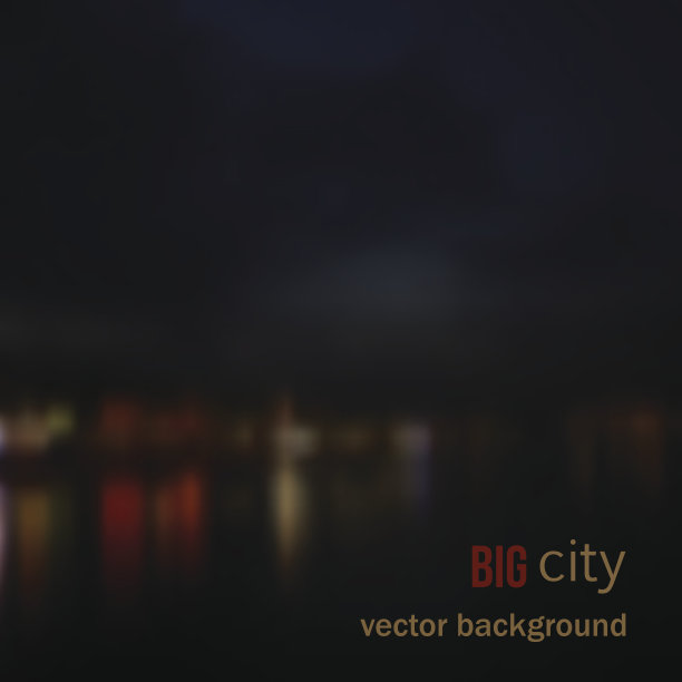 模糊散焦灯光的夜晚城市图片下载