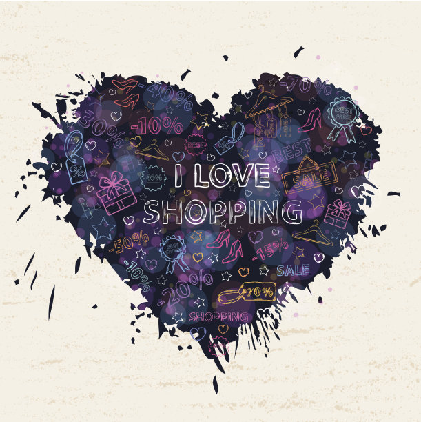 购物的心图片下载