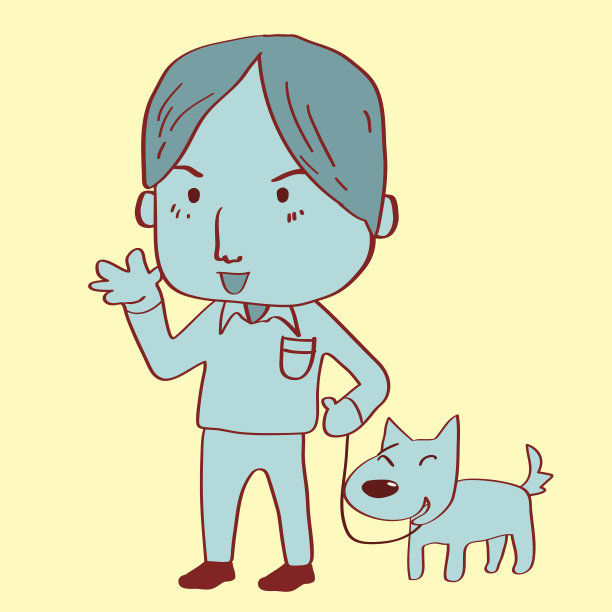 男人和狗图片下载