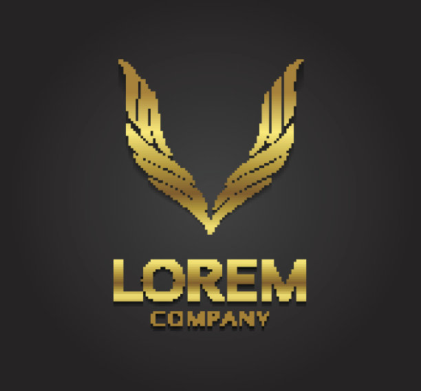 向量图形金翅膀元素图片下载