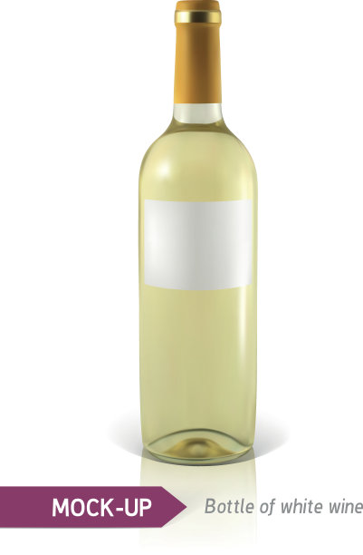 一瓶白葡萄酒图片下载