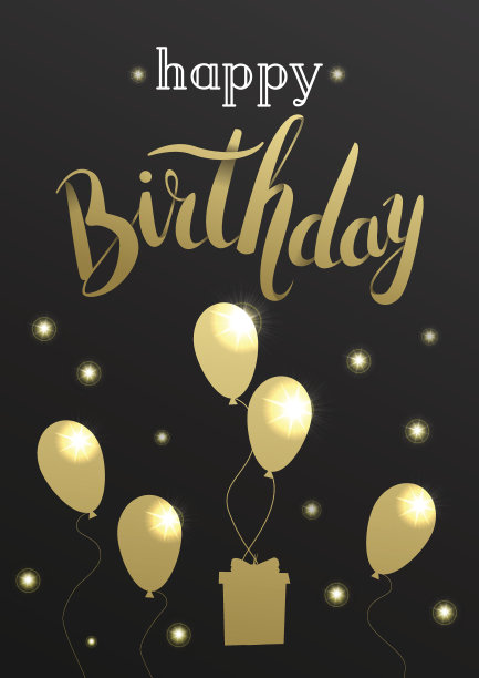 生日快乐矢量卡。Handdrawn,字体设计图片下载