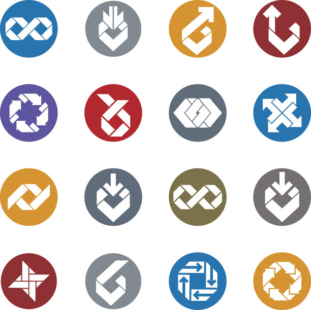 抽象创意商业图标向量集合，设计元素图片下载