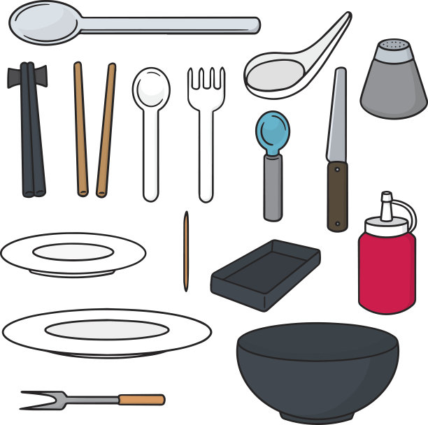 矢量进食设备集图片下载