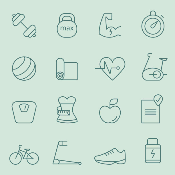 健身和运动图标图片下载