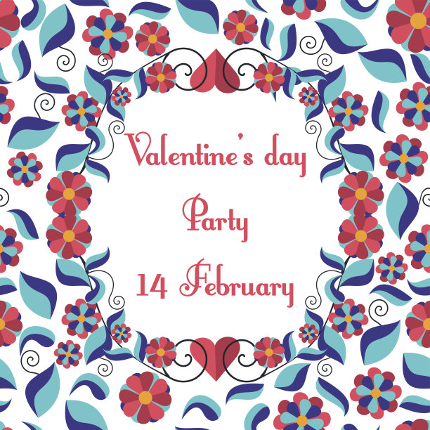 花型邀请情人节图片下载