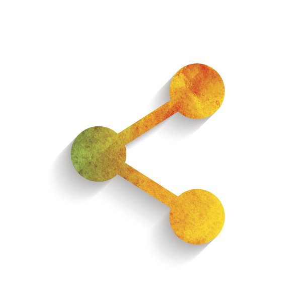 水彩分享图标。图片下载