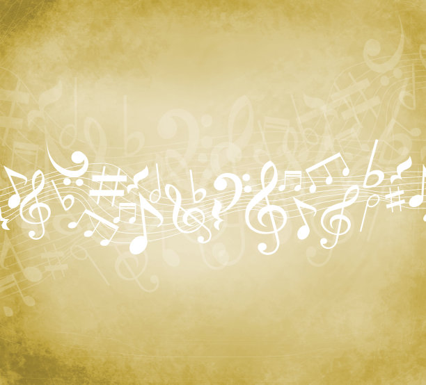 老垃圾摇滚音乐背景与白色音符图片下载