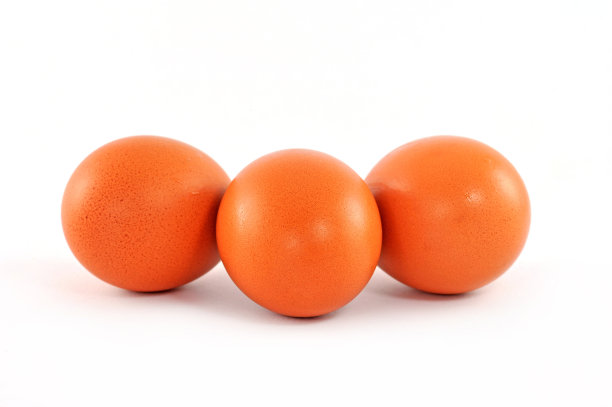 白色背景下的鸡蛋图片下载