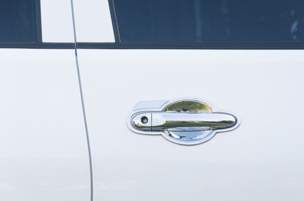 汽车门把手。图片下载