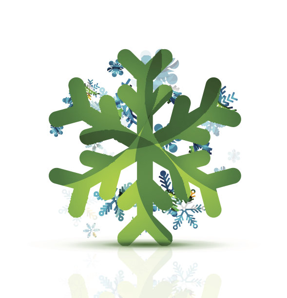 圣诞节装饰现代雪花图标图片下载