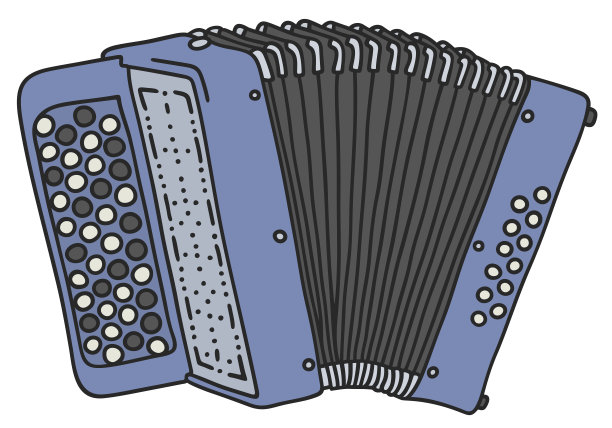 蓝色的手风琴图片下载