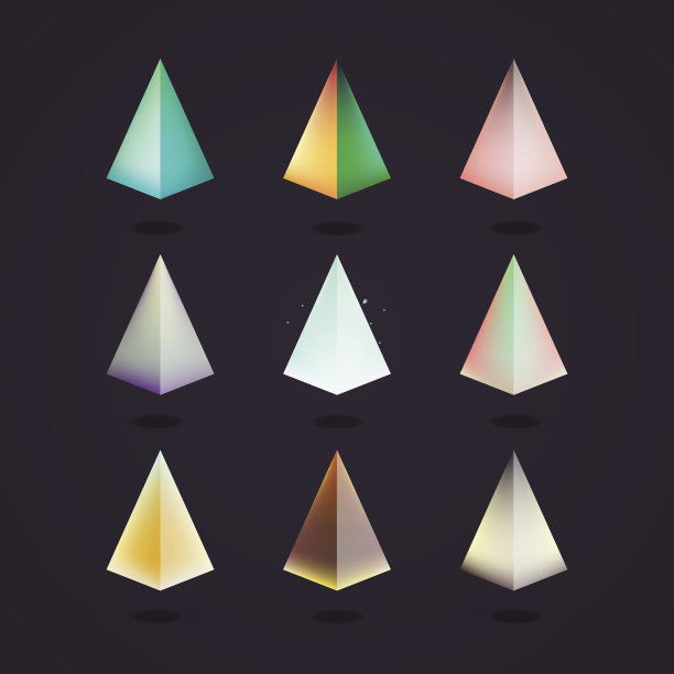 孤立的多边形晶体图片下载