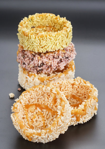 泰国甜点-米饼干或米饼干图片下载