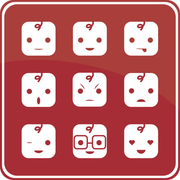 婴儿面部表情图标图片下载