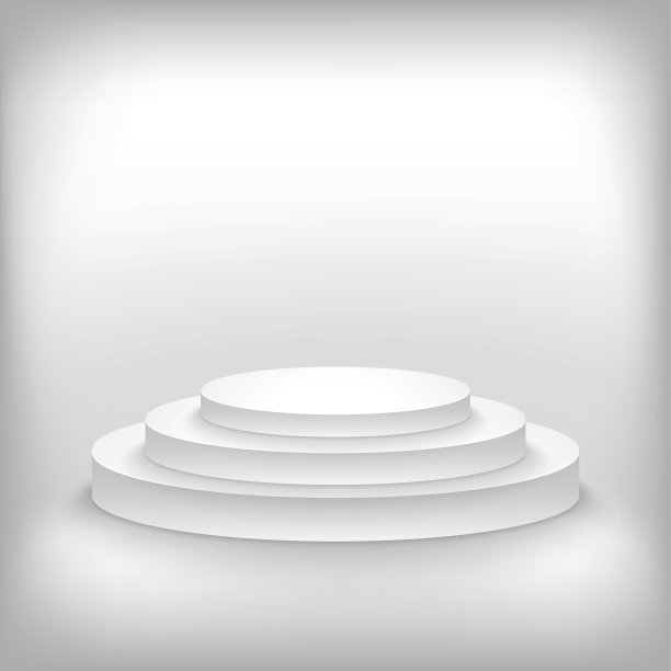 逼真的获奖者领奖台舞台背景。用于产品图片下载
