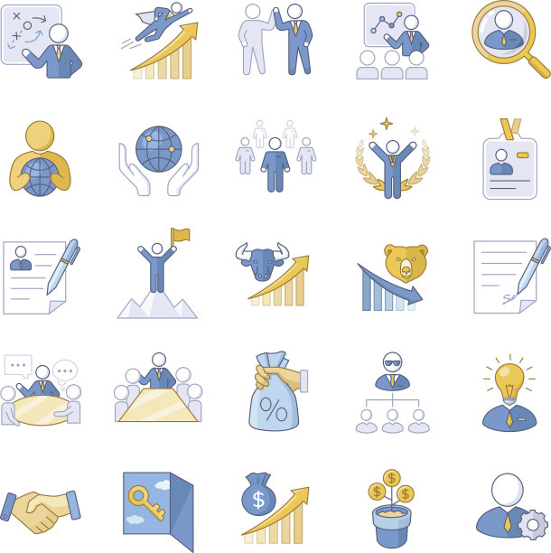 业务颜色矢量图标图片下载