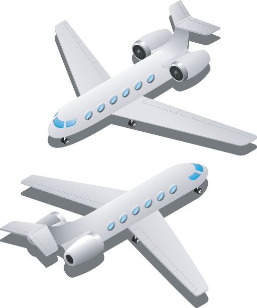 商业飞机插图图片下载