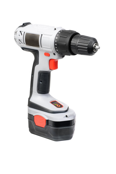 电池螺丝刀隔离在白色背景图片下载