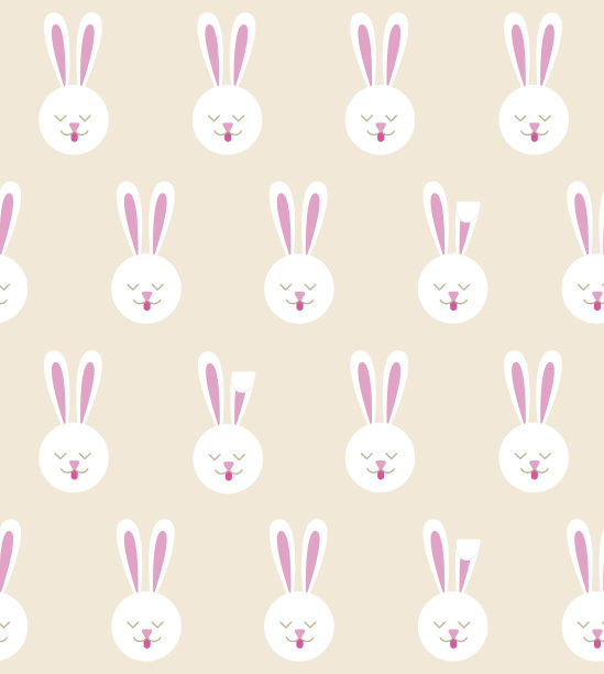 无缝模式与兔子。兔子模式图片下载
