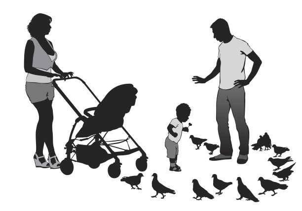 家人在散步图片下载