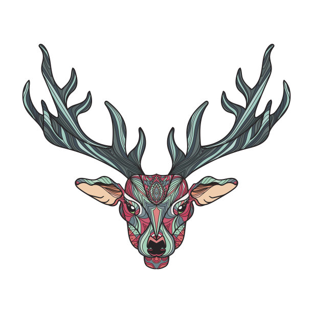 有角的鹿头图片下载