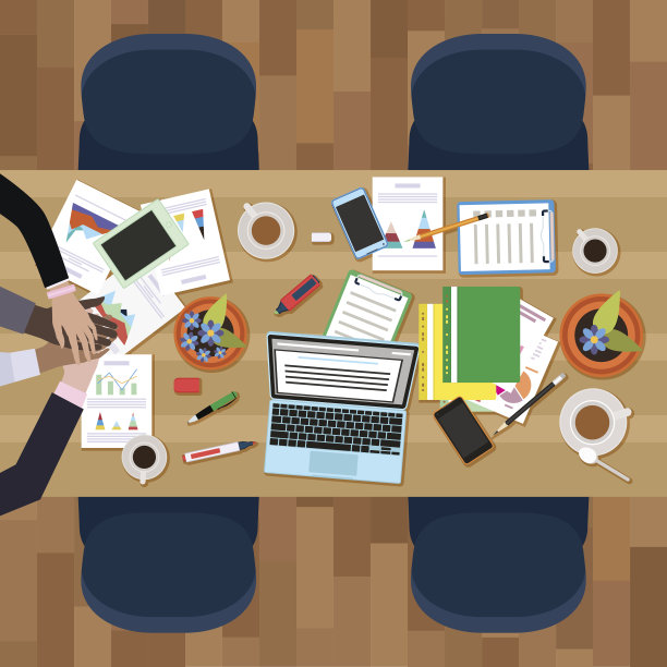 商业矢量中的团队合作图片下载