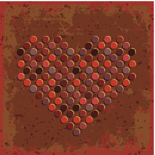 带着心的情人节卡片。图片下载