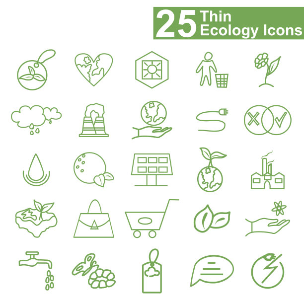 平细线生态图标图片下载