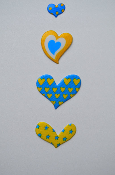 黄色和蓝色的卡片图片下载