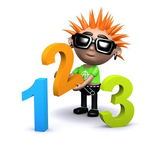 3d朋克小子学会数数图片下载