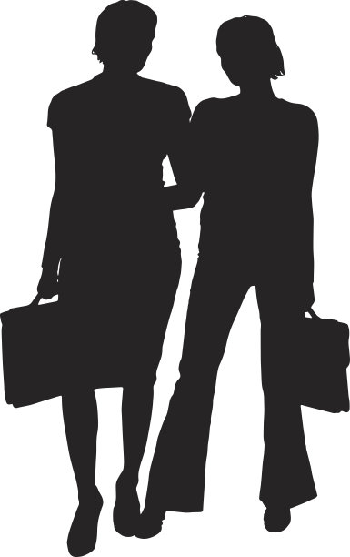 向量的女性剪影。图片下载