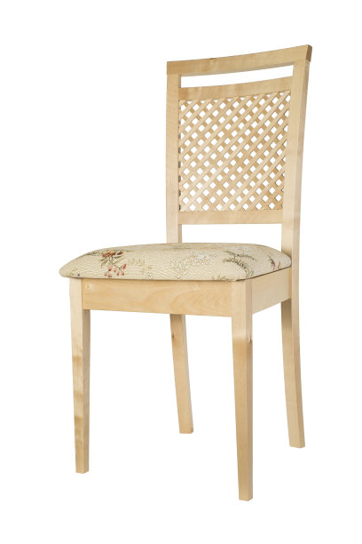 带织物的木制厨房椅图片下载