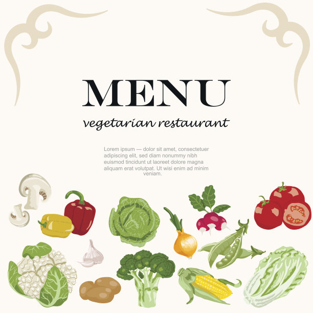 我们提供素食餐。水平蔬菜背景图片下载