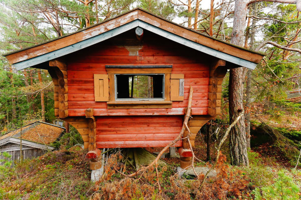 木制废弃的建筑图片下载