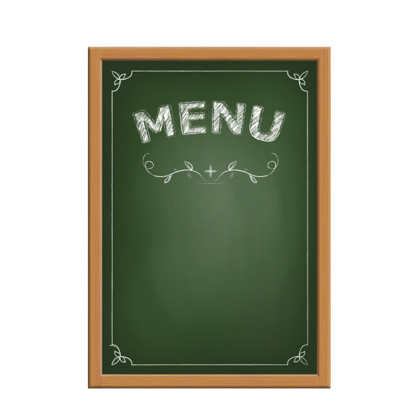粉笔板菜单。图片下载
