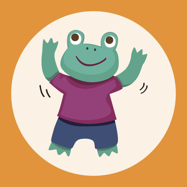 动物舞蹈卡通主题元素图片下载