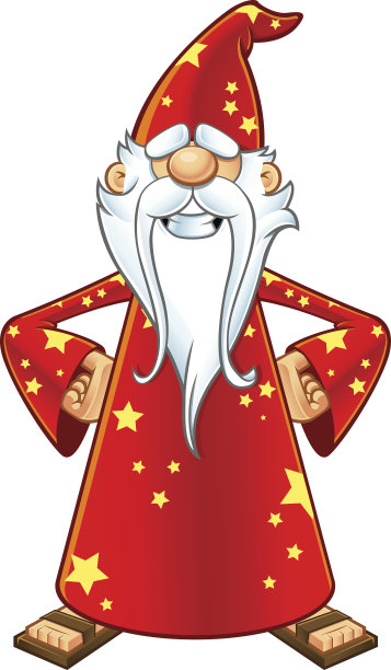 红色老巫师-手放在臀部图片下载