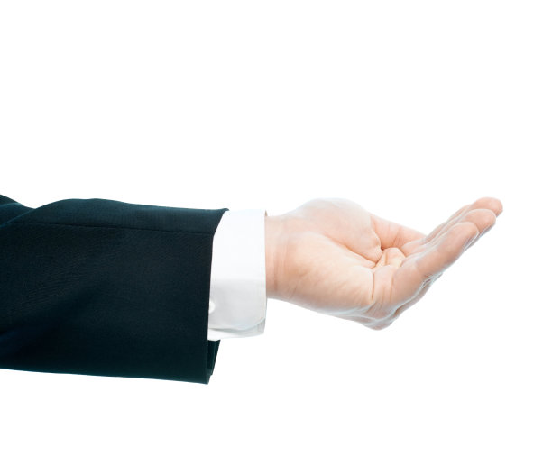 白人男性手组成孤立图片下载